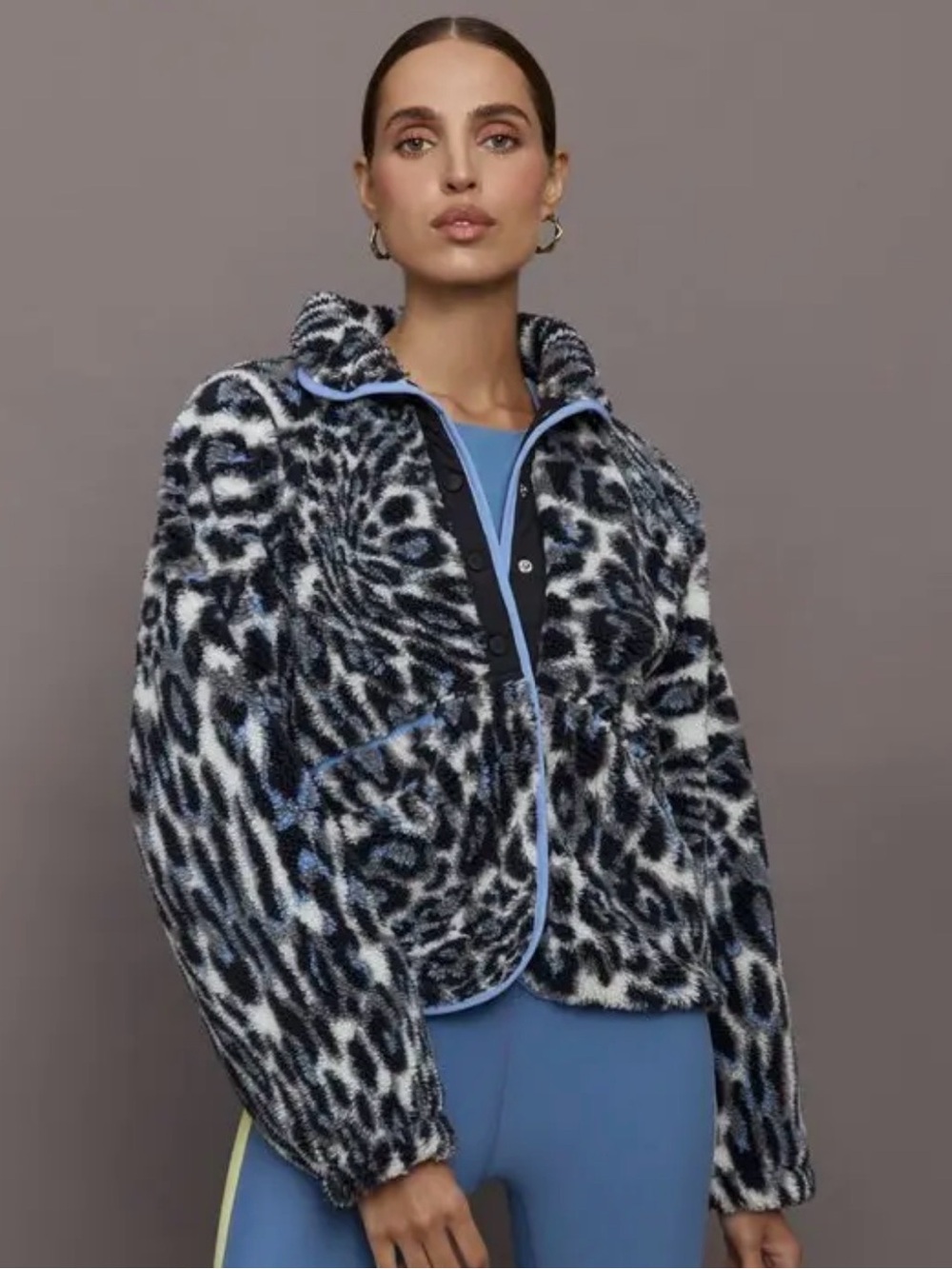 Free People Movement Rocky Ridge Jacket Color: Snow Leopard Combo